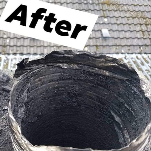 After professional chimney cleaning showing clean and restored chimney pot